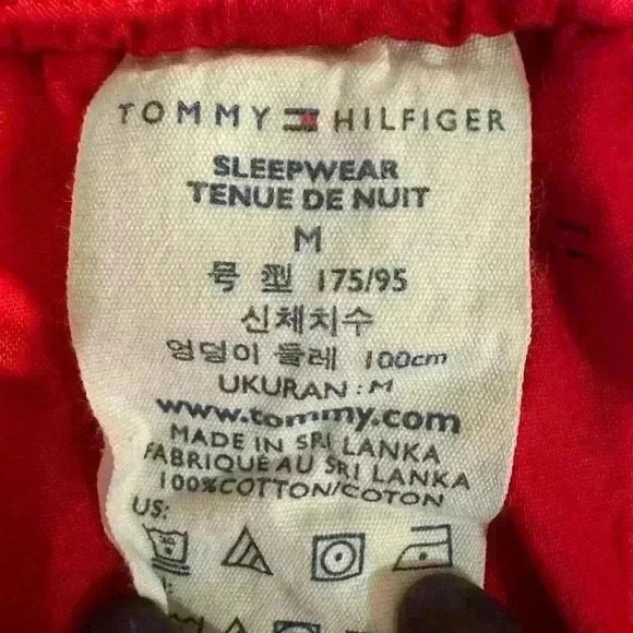 Tommy Hilfiger Red Pajama Bottoms Size Medium - Picture 4 of 4